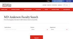 Desktop Screenshot of faculty.mdanderson.org