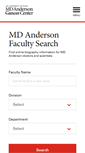 Mobile Screenshot of faculty.mdanderson.org