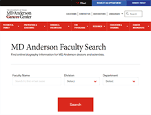 Tablet Screenshot of faculty.mdanderson.org